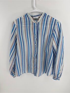 Marella Striped Button-Down Blouse -‎ Size 46